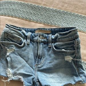 Joe's Jeans Light Blue Frayed Denim Shorts